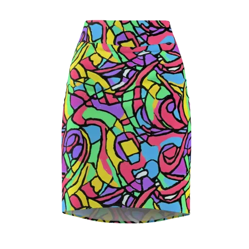 Acid Stained Glass on a Pencil Skirt