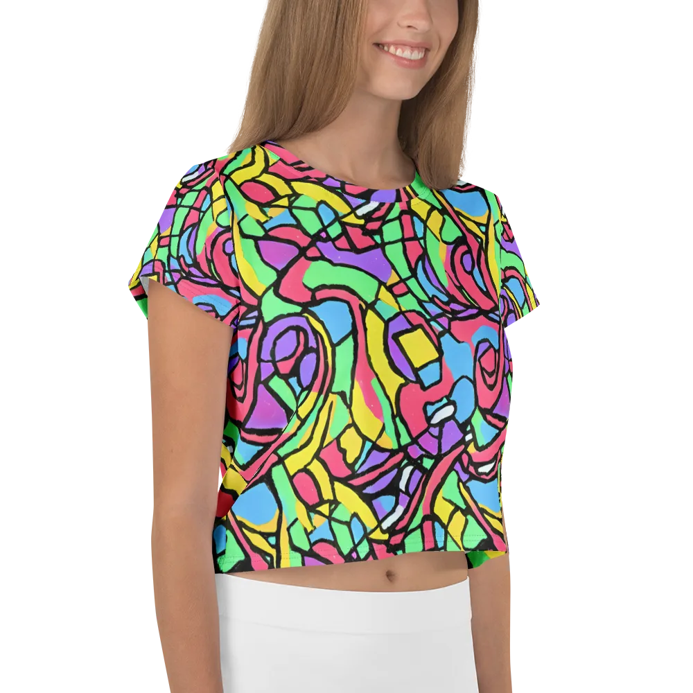 Acid Stained Glass on Crop Tee — Right