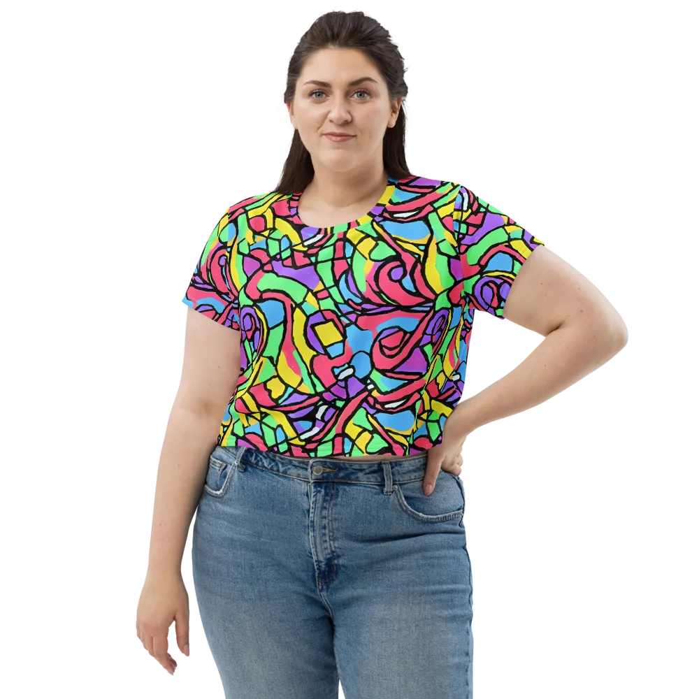 Acid Stained Glass on Crop Tee — Front