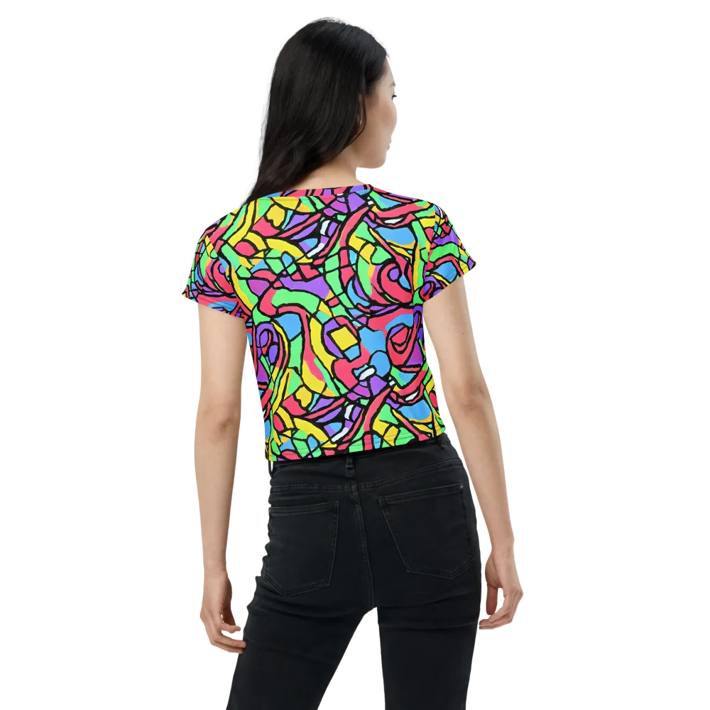 Acid Stained Glass on Crop Tee — Back
