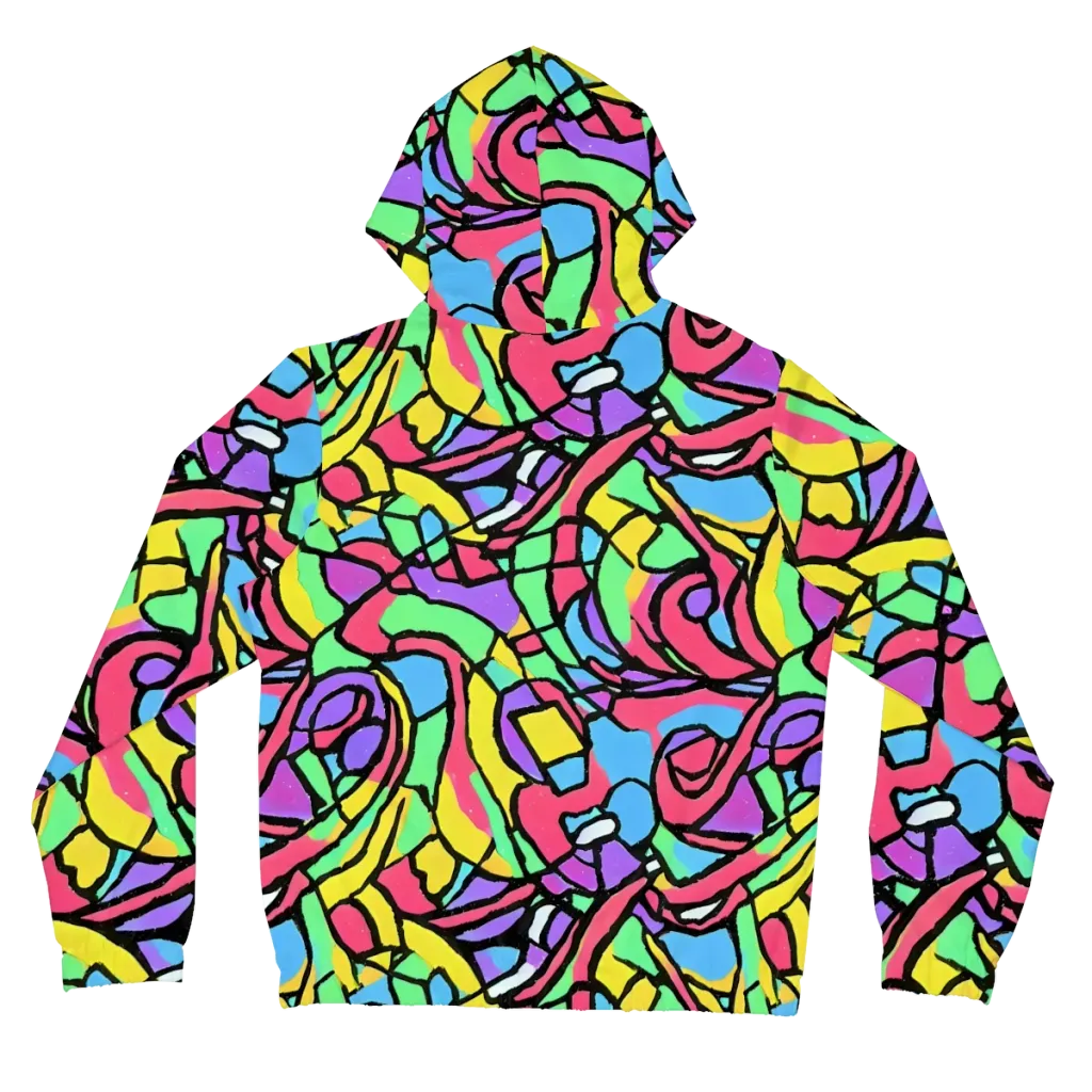 Acid Stained Glass on Women's Full-Zip Hoodie — Back