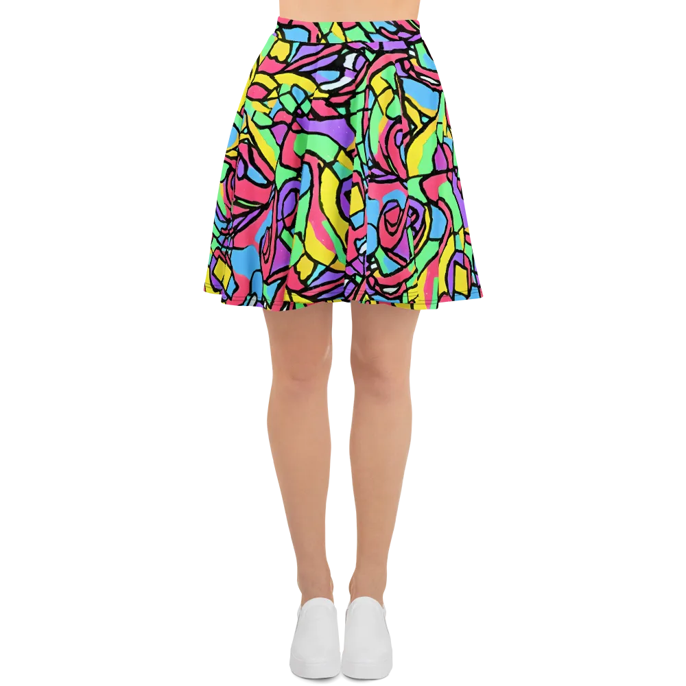 Acid Stained Glass on Skater Skirt — Front