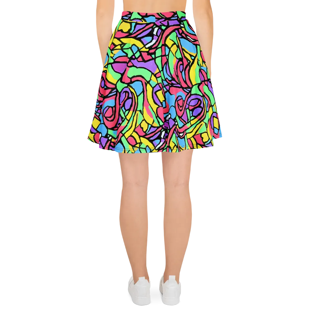 Acid Stained Glass on Skater Skirt — Back