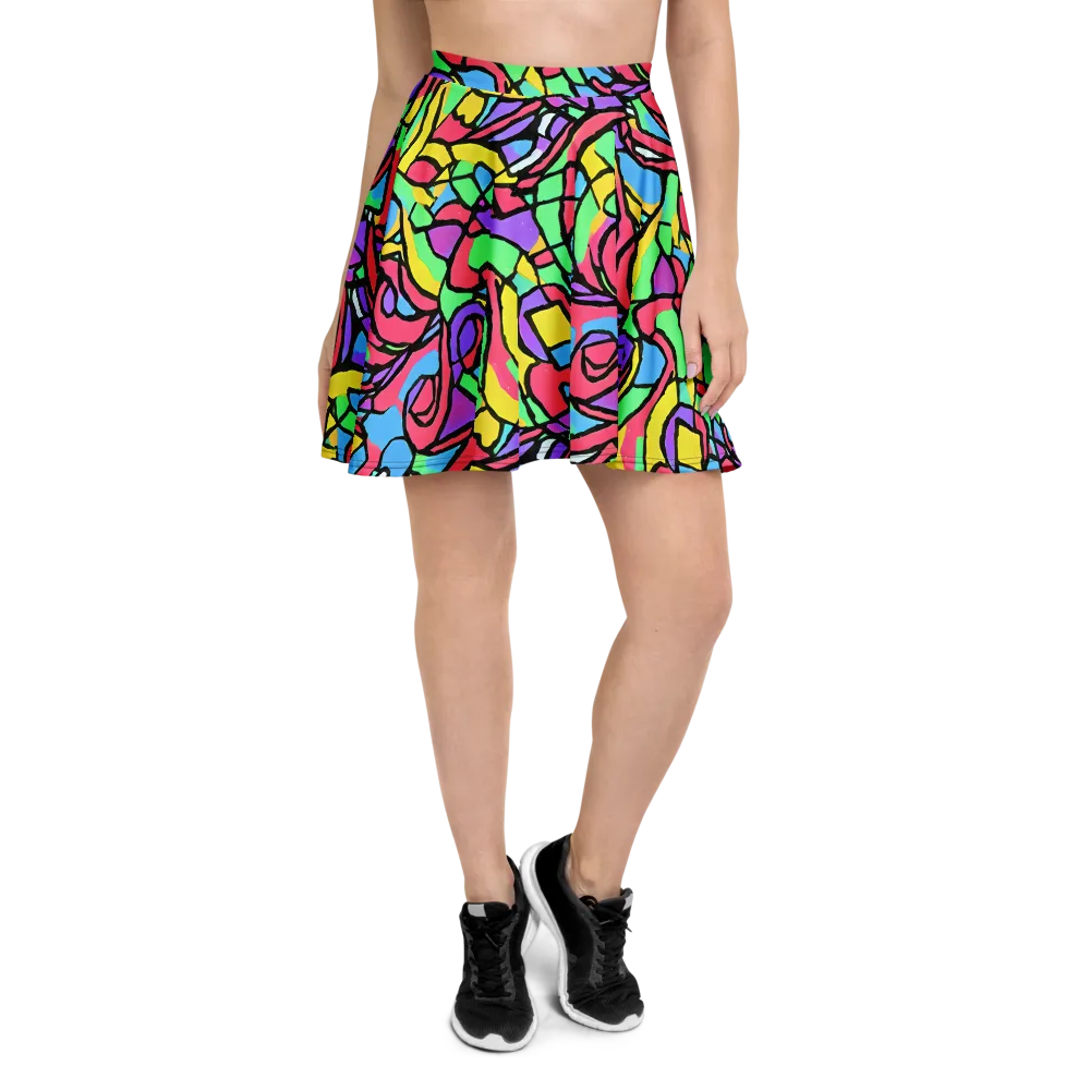 Acid Stained Glass on Skater Skirt — Front
