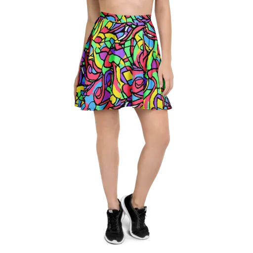 Acid Stained Glass on a Skater Skirt
