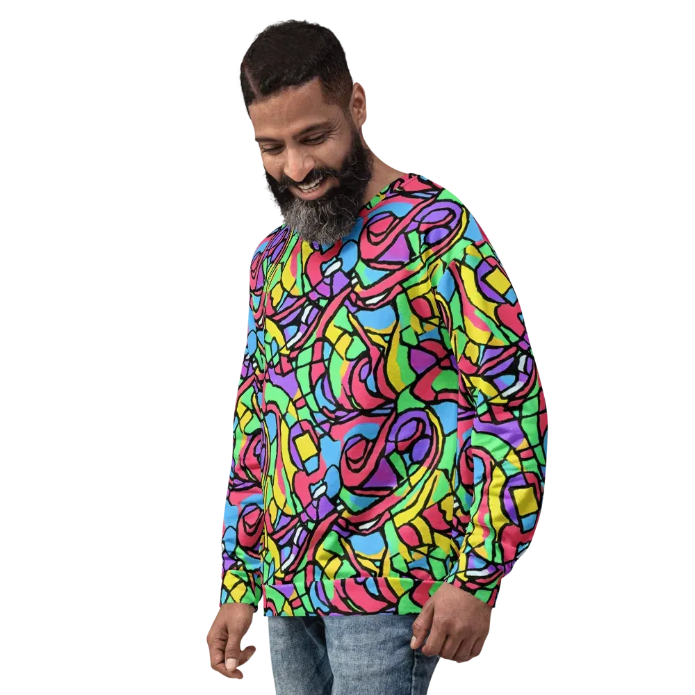 Acid Stained Glass on Sweatshirt — Left Front