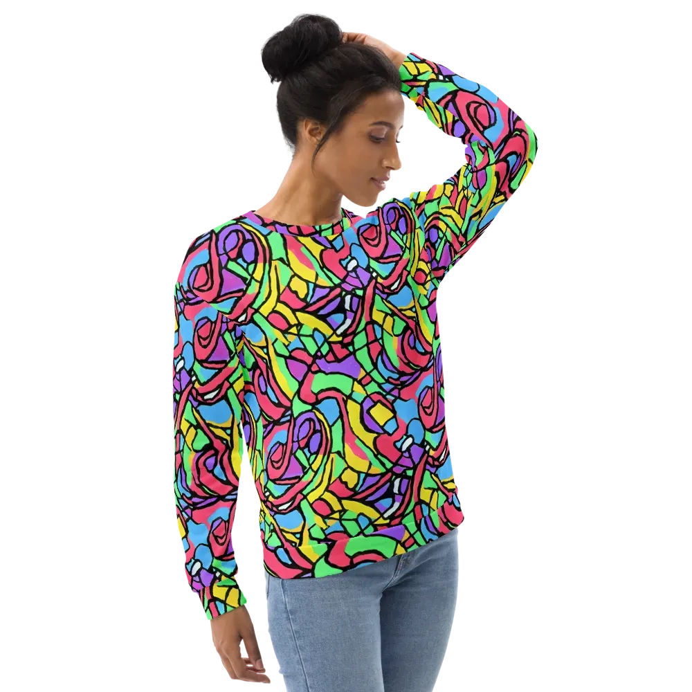 Acid Stained Glass on Sweatshirt — Right Front