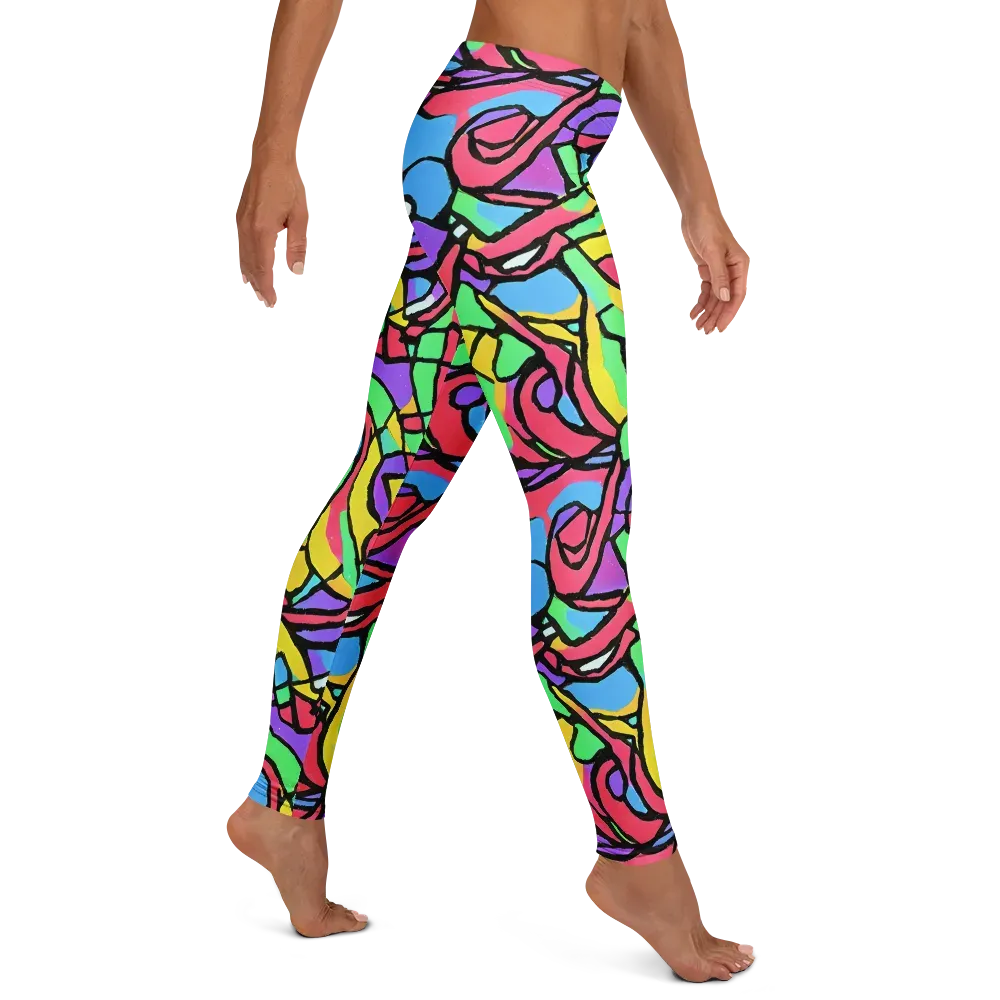 Acid Stained Glass on Leggings — Right