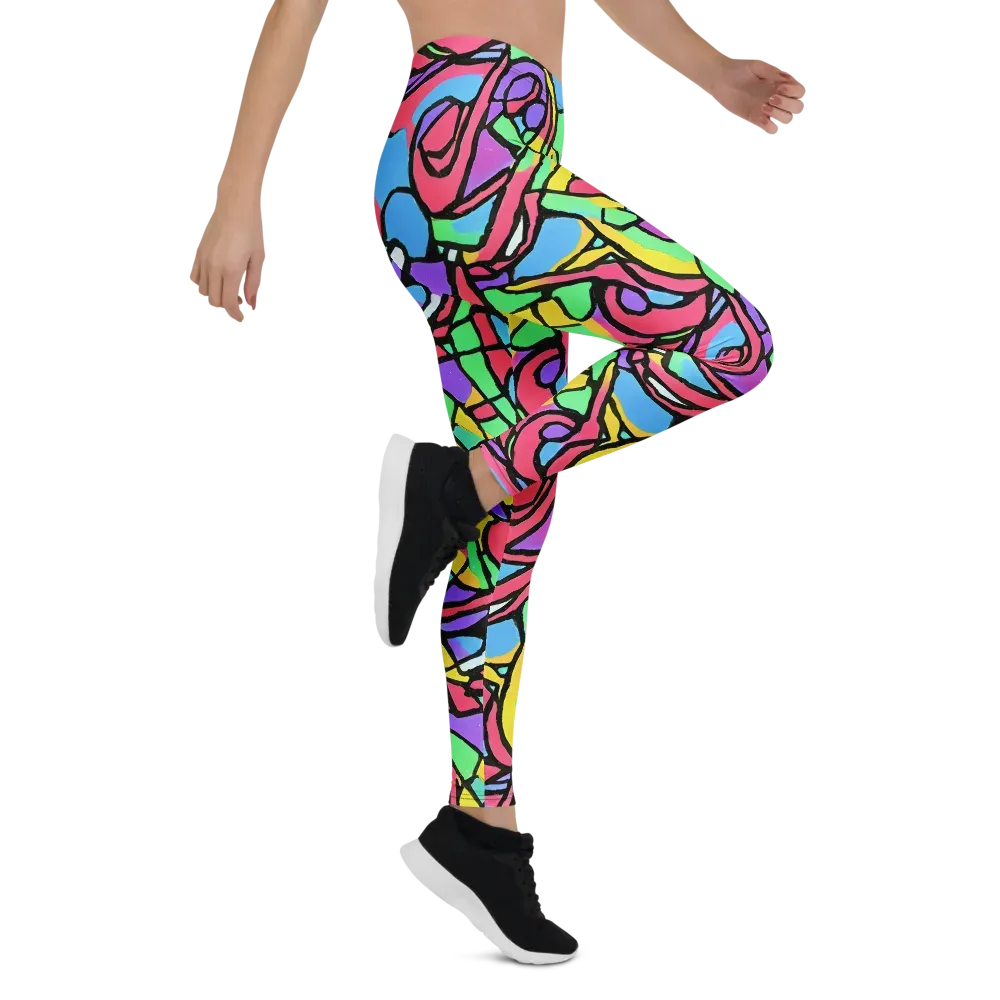 Acid Stained Glass on Leggings — Right