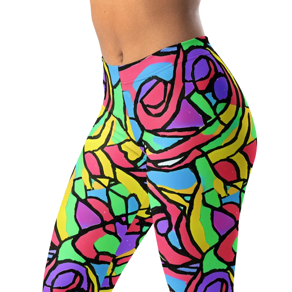 Acid Stained Glass on Leggings — Left Front