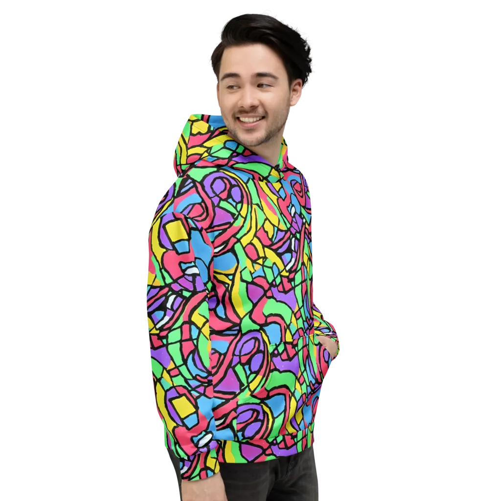 Acid Stained Glass on Hoodie — Right