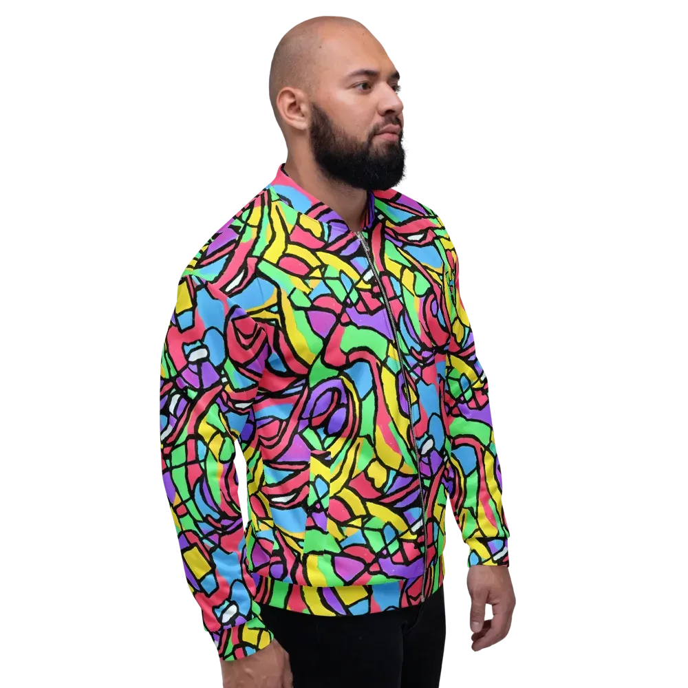 Acid Stained Glass on Bomber Jacket — Right