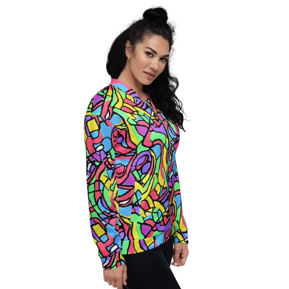 Acid Stained Glass on Bomber Jacket — Right
