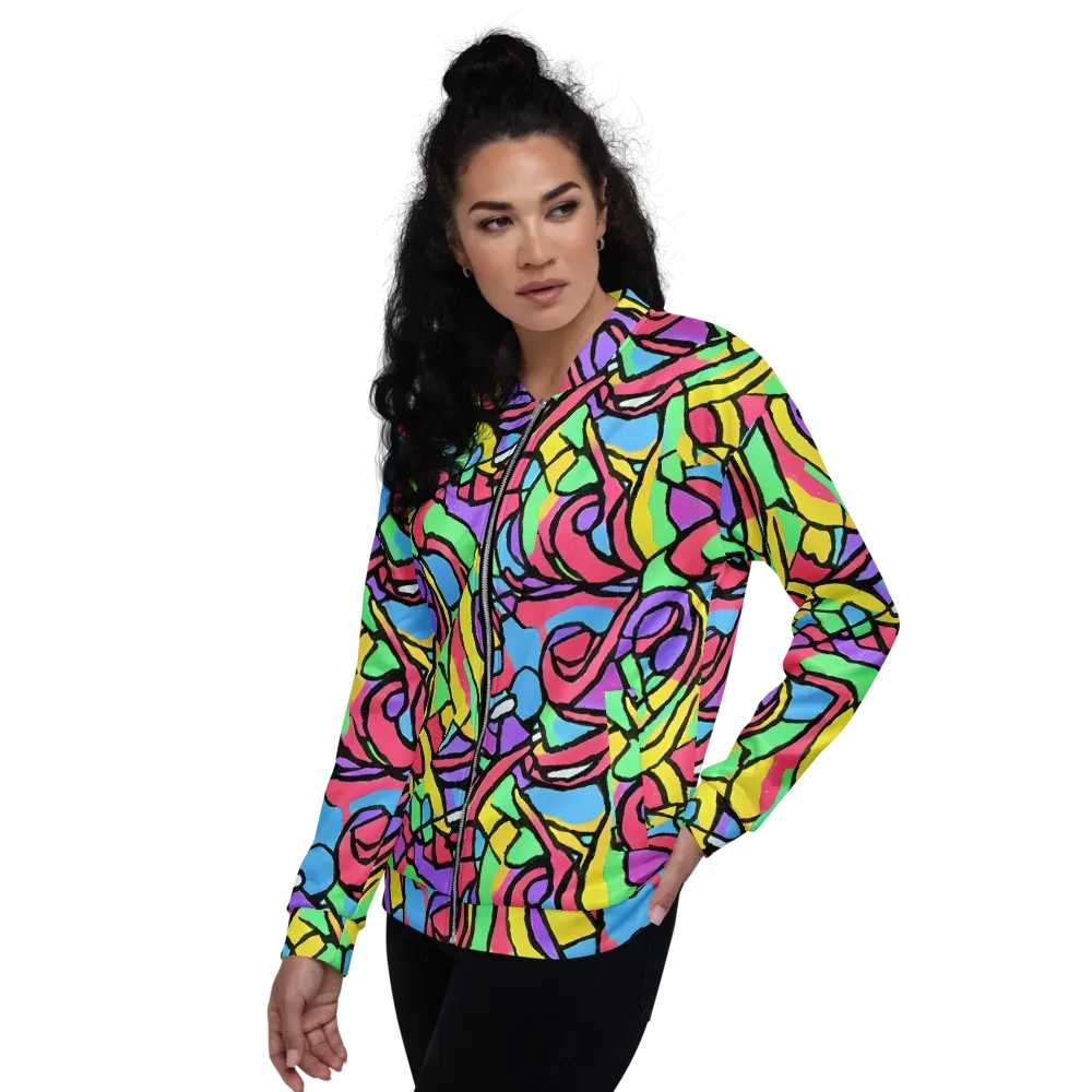 Acid Stained Glass on Bomber Jacket — Left