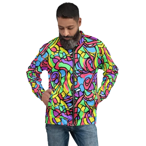 Acid Stained Glass on a Bomber Jacket