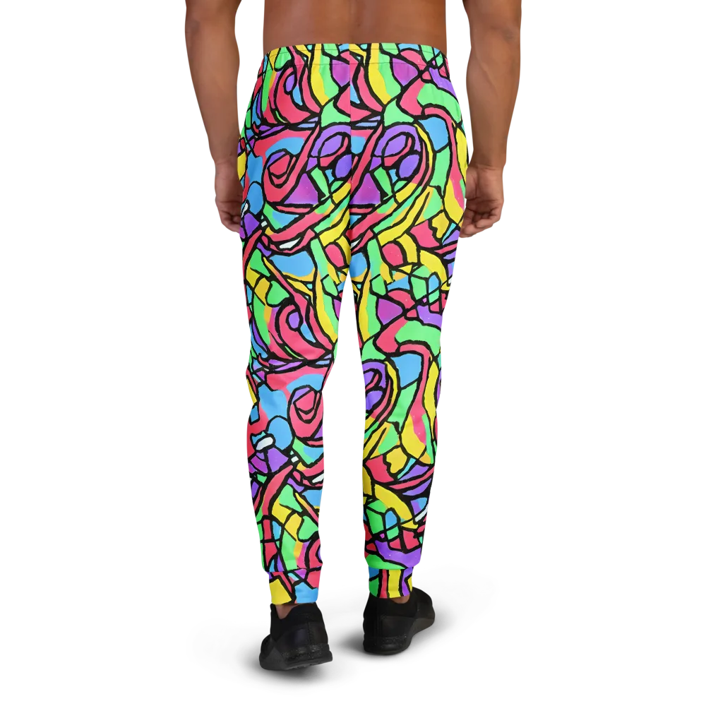 Acid Stained Glass on Men's Joggers — Back
