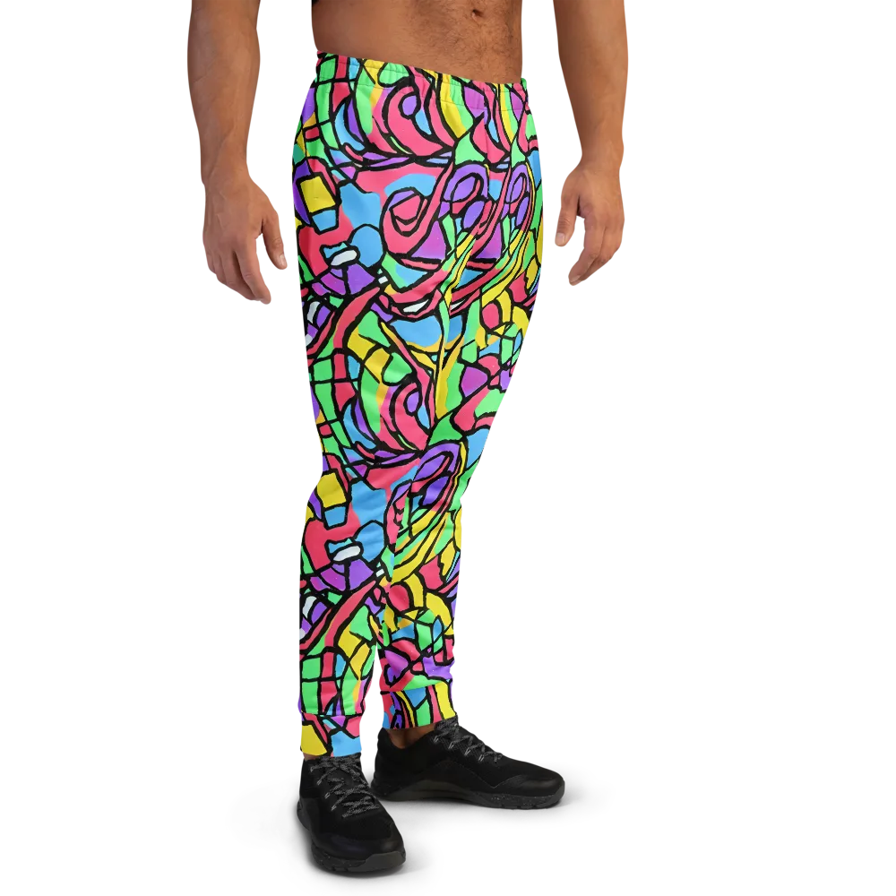 Acid Stained Glass on Men's Joggers — Right