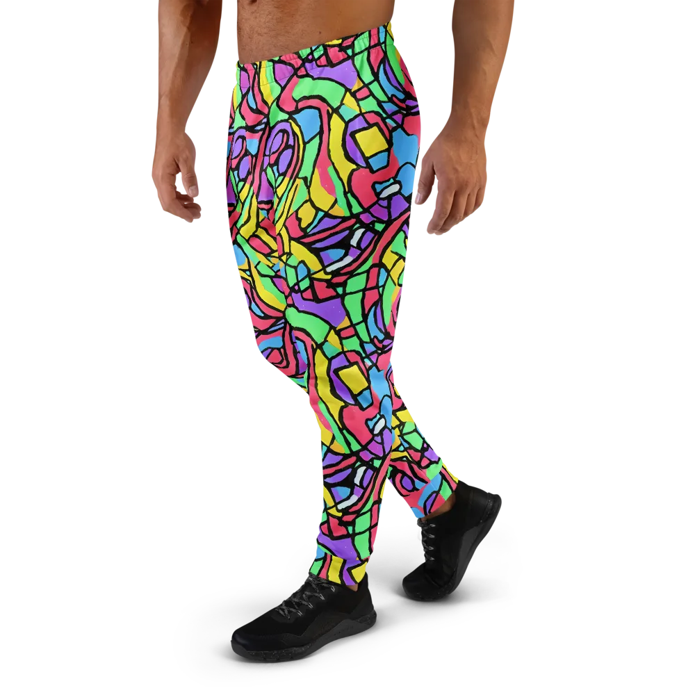 Acid Stained Glass on Men's Joggers — Left