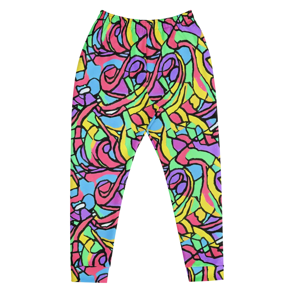 Acid Stained Glass on Men's Joggers — Front