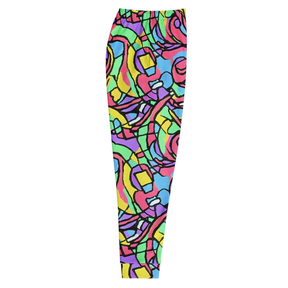 Acid Stained Glass on Men's Joggers — Right
