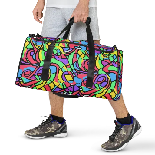 Acid Stained Glass on a Duffle Bag