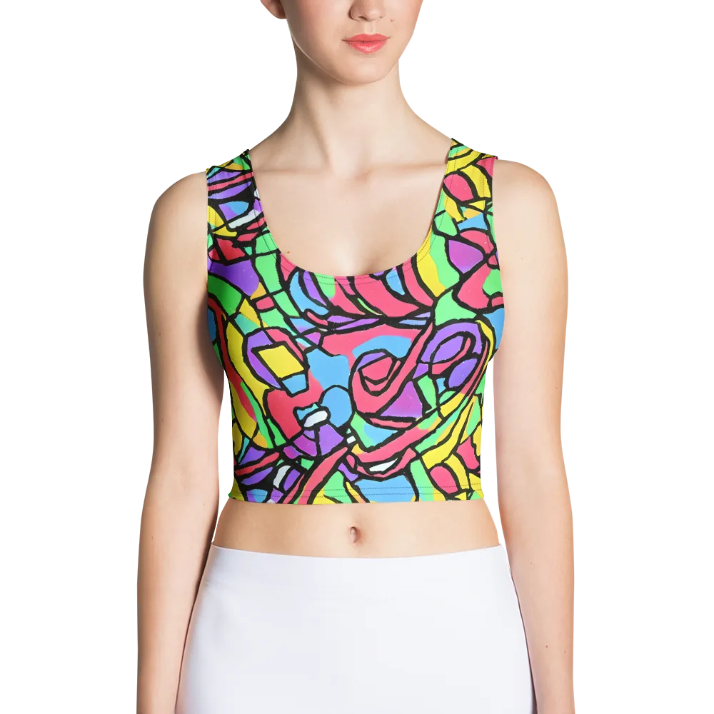 Acid Stained Glass on Crop Top — Front