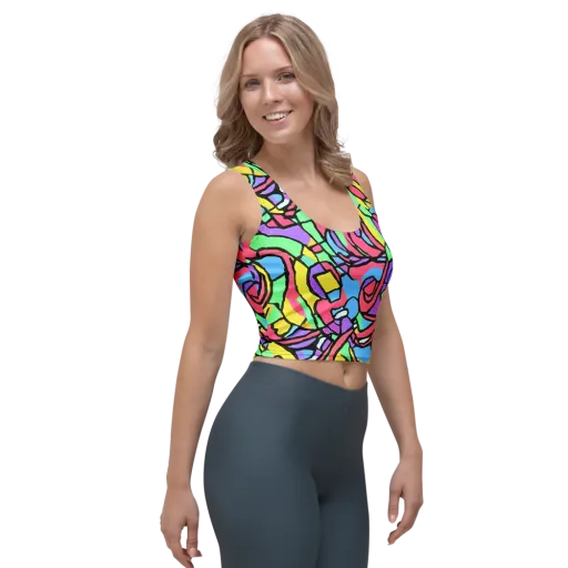 Acid Stained Glass on a Crop Top