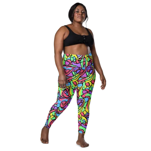 Acid Stained Glass on a Leggings with Pockets