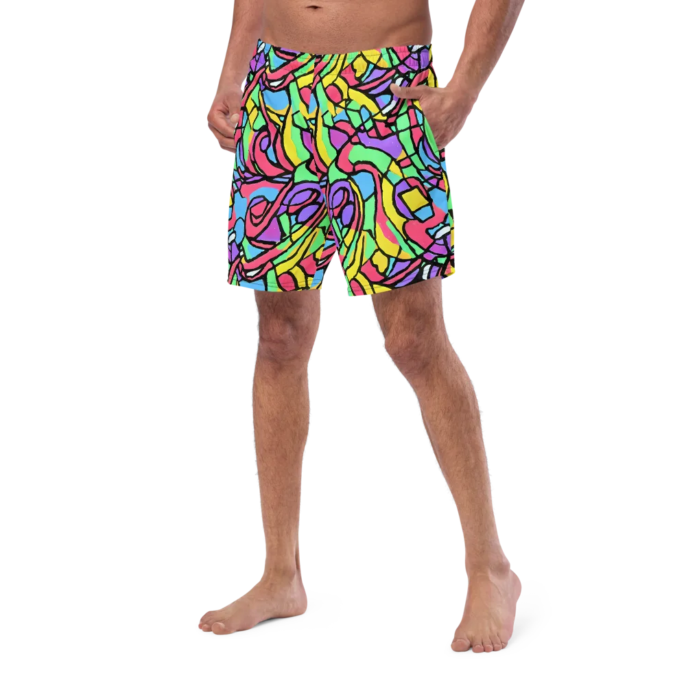 Acid Stained Glass on Swim Trunks — Left Front