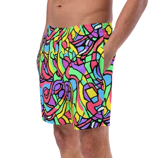 Acid Stained Glass on a Swim Trunks
