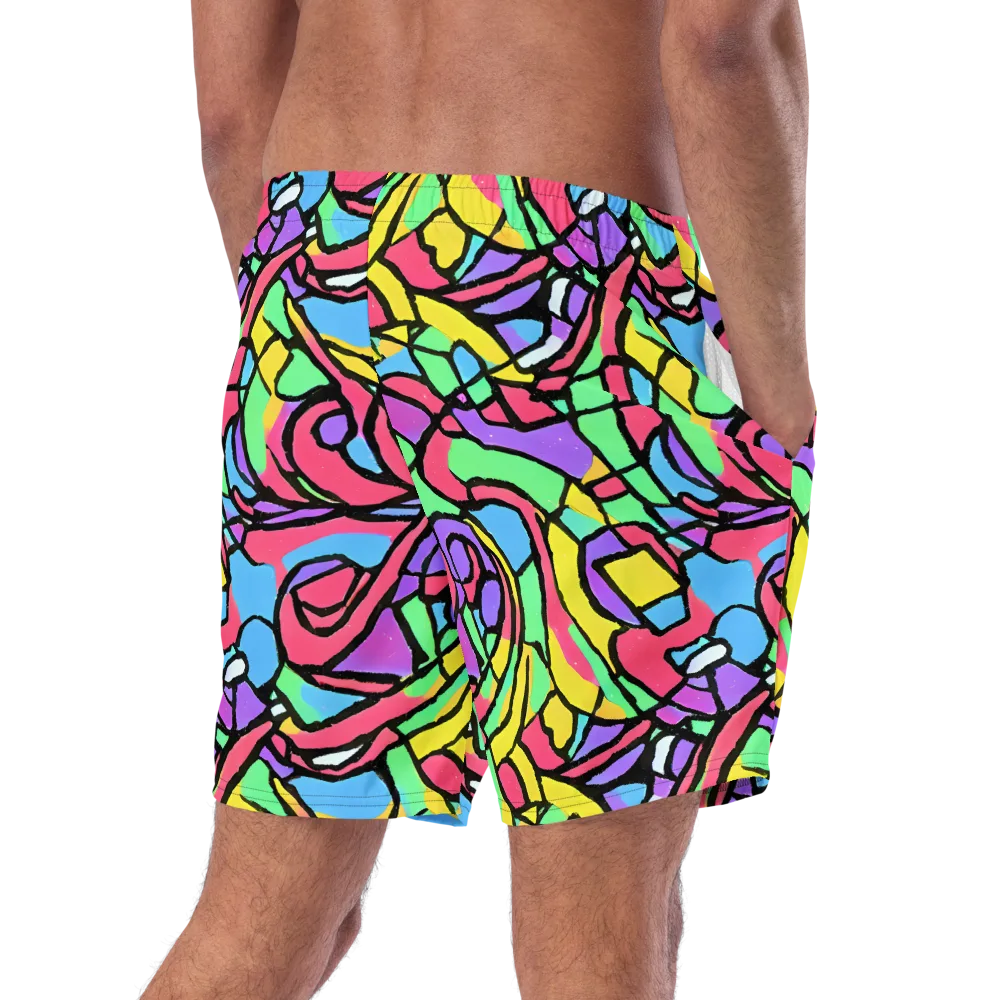 Acid Stained Glass on Swim Trunks — Right Back