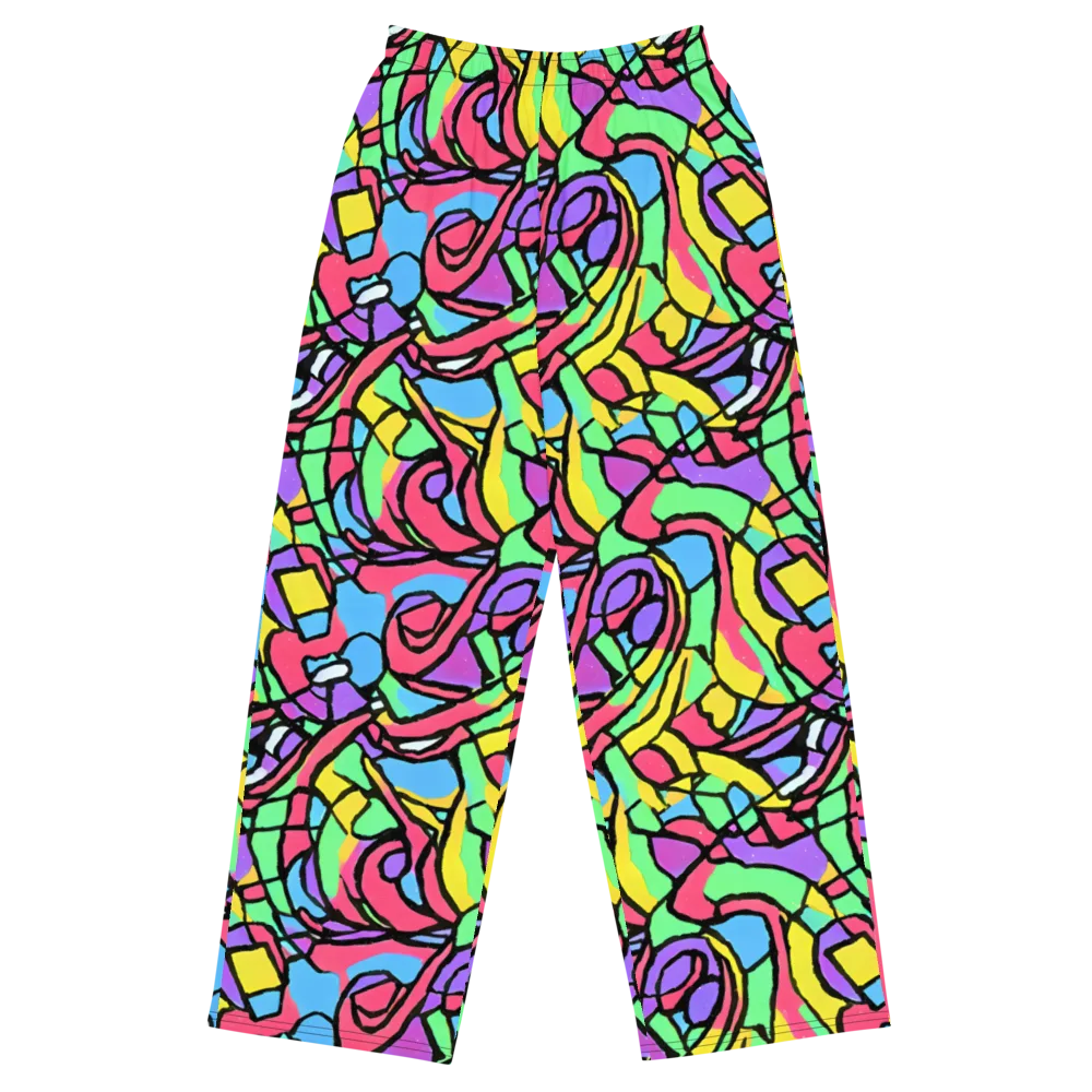 Acid Stained Glass on Wide-Leg Pants — Front