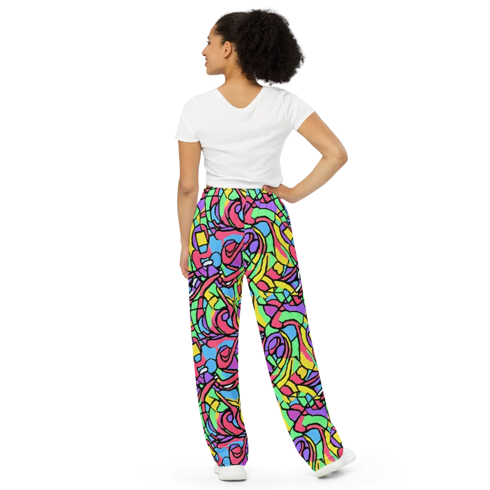Acid Stained Glass on Wide-Leg Pants — Back