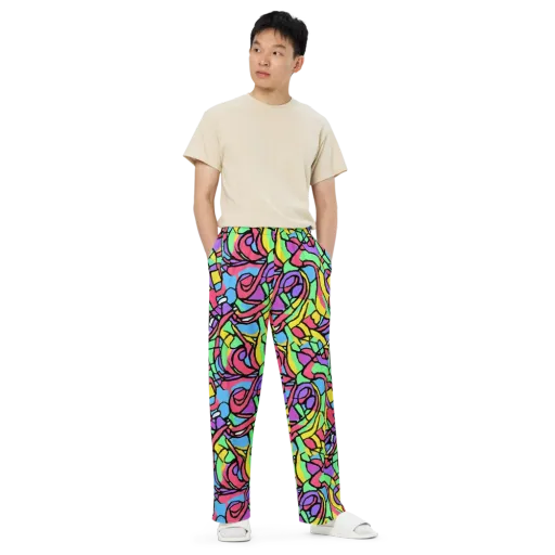 Acid Stained Glass on a Wide-Leg Pants