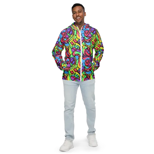 Acid Stained Glass on a Men's Windbreaker