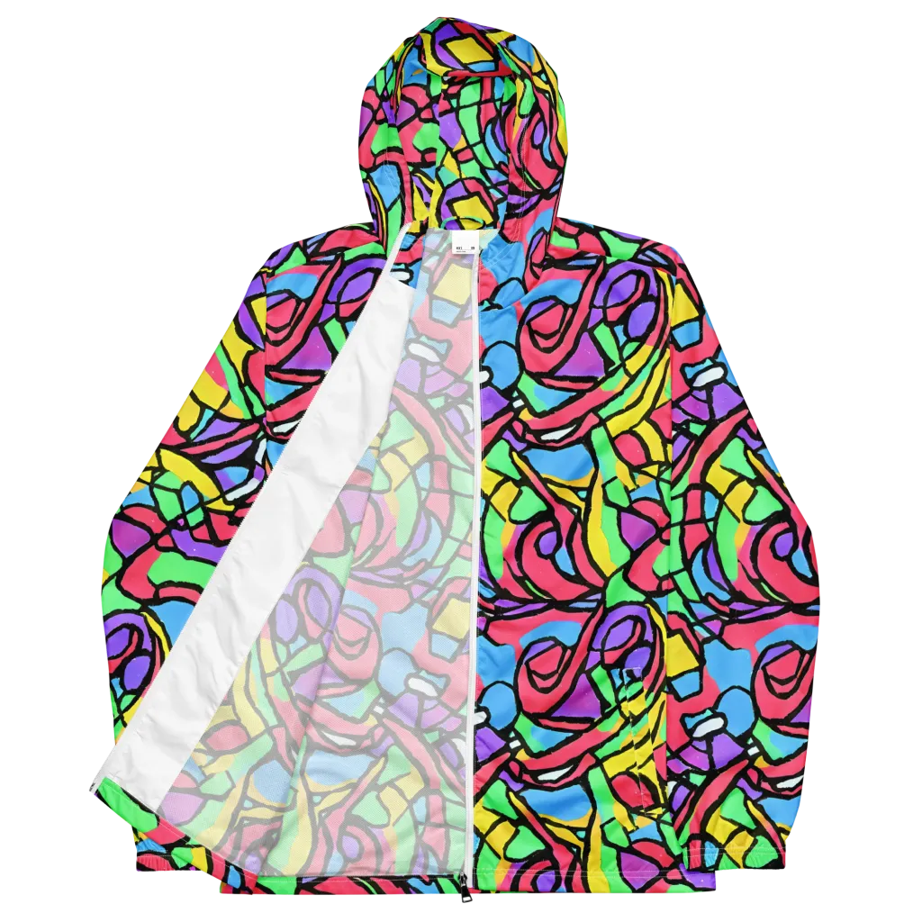 Acid Stained Glass on Men's Windbreaker — Front