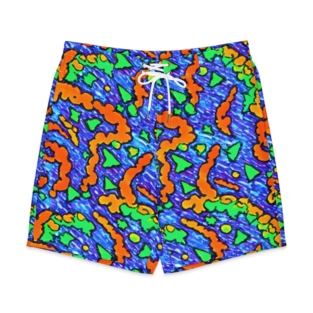 Azure Anarchy on Men's Board Shorts — Front