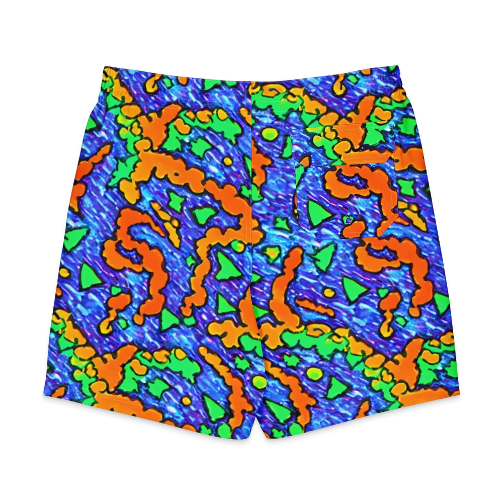 Azure Anarchy on Men's Board Shorts — Back