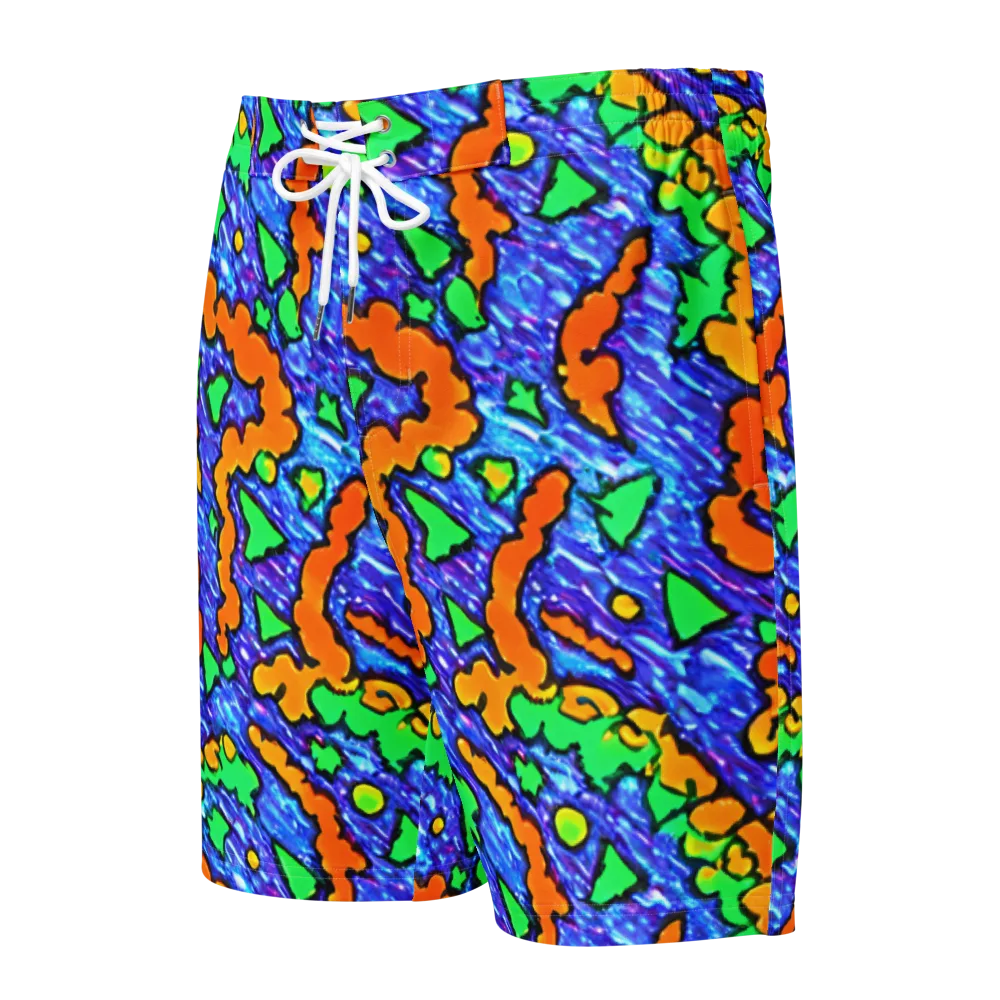 Azure Anarchy on Men's Board Shorts — Front