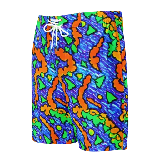 Azure Anarchy on a Men's Board Shorts