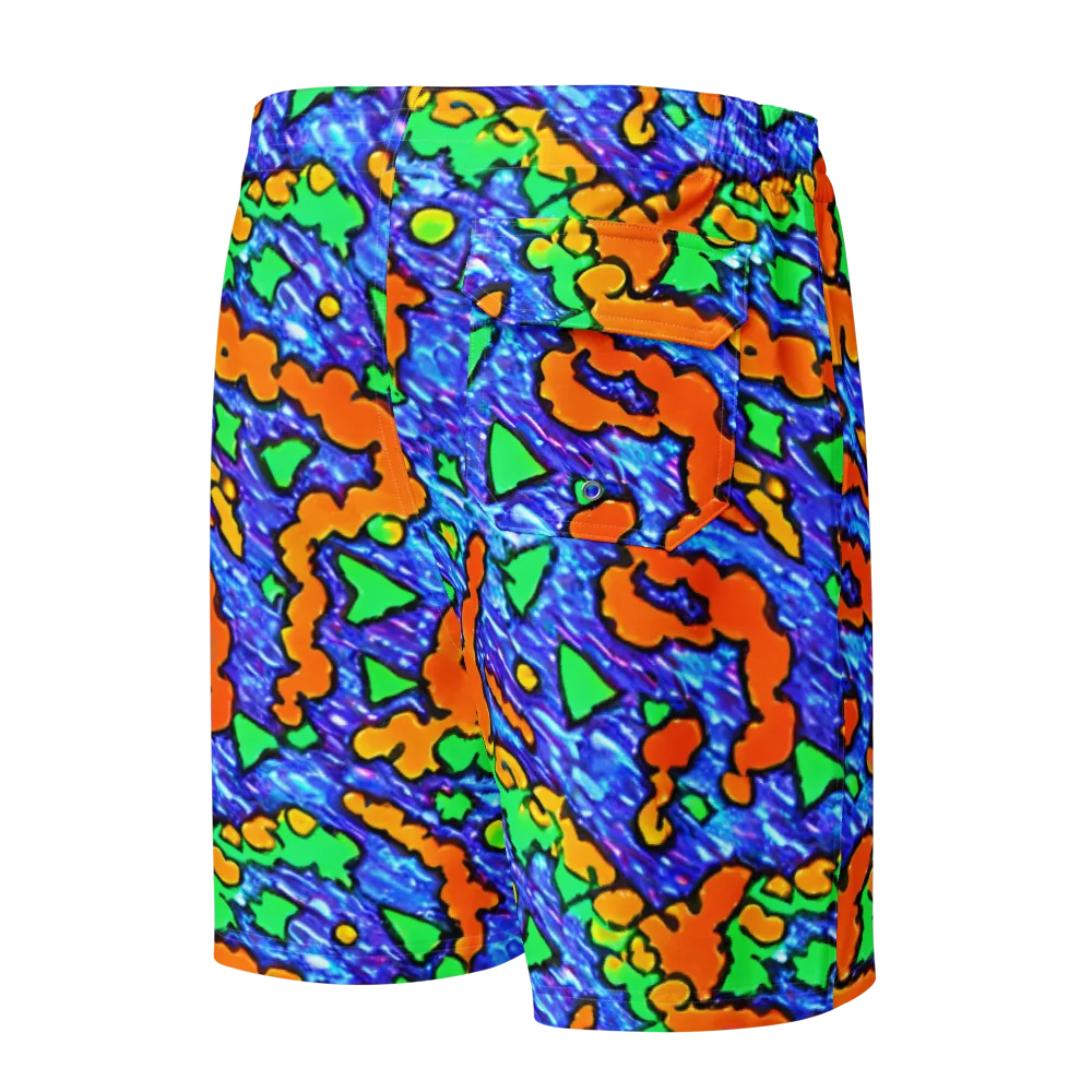 Azure Anarchy on Men's Board Shorts — Back