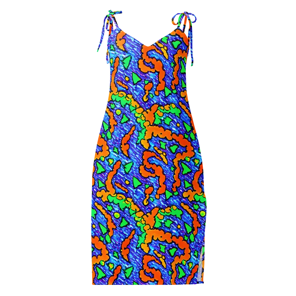 Azure Anarchy on Slip Dress — Front