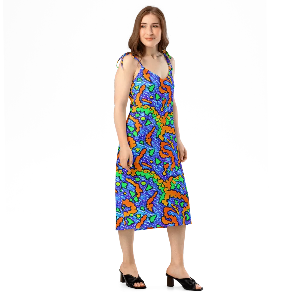 Azure Anarchy on Slip Dress — Right Front