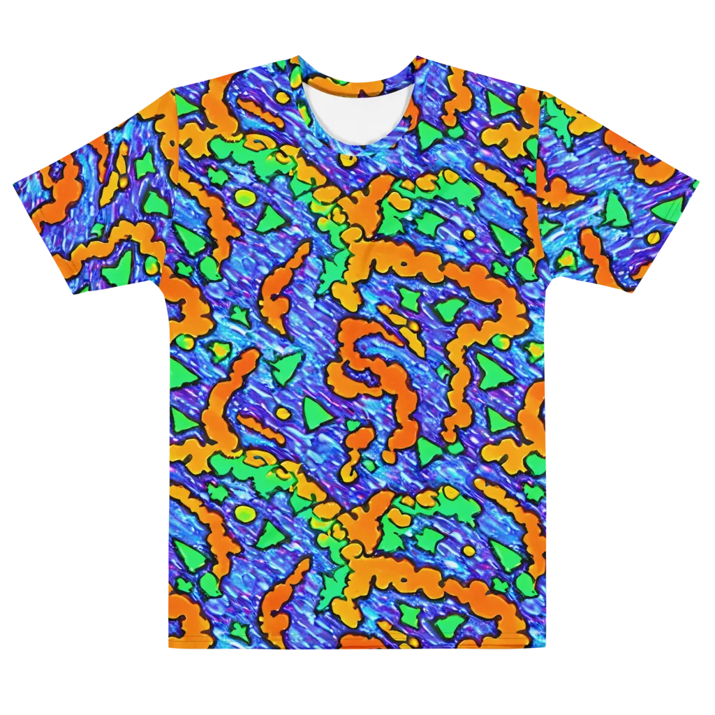 Azure Anarchy on Men's Cotton Crew Neck T-Shirt — Front