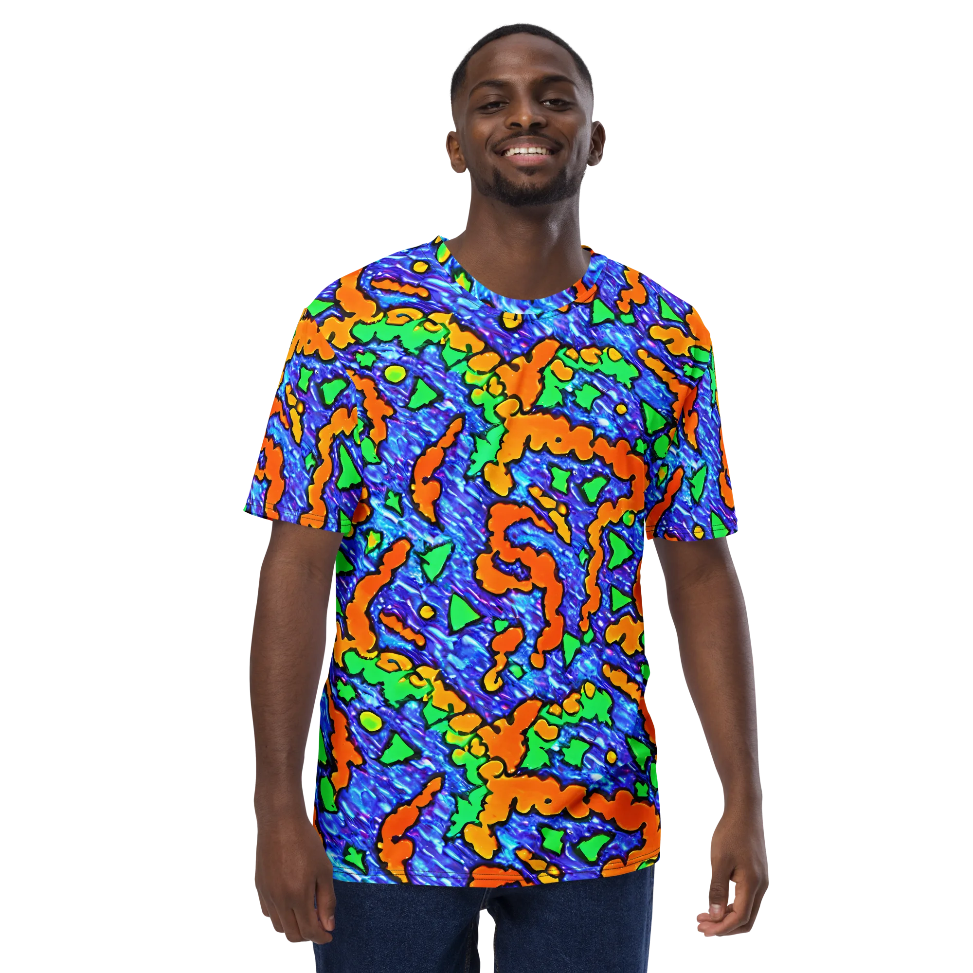 Azure Anarchy on Men's Crew Neck T-Shirt — Front