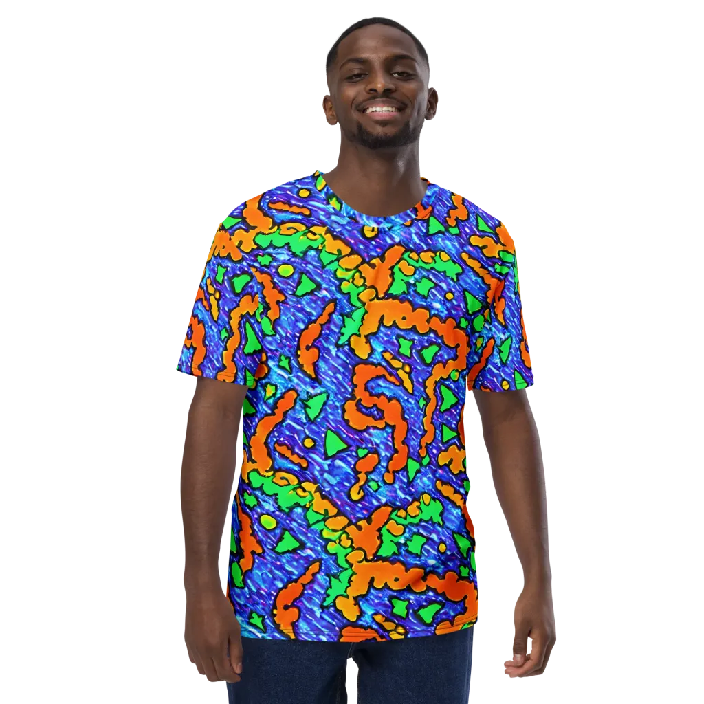 Azure Anarchy on Men's Crew Neck T-Shirt — Front