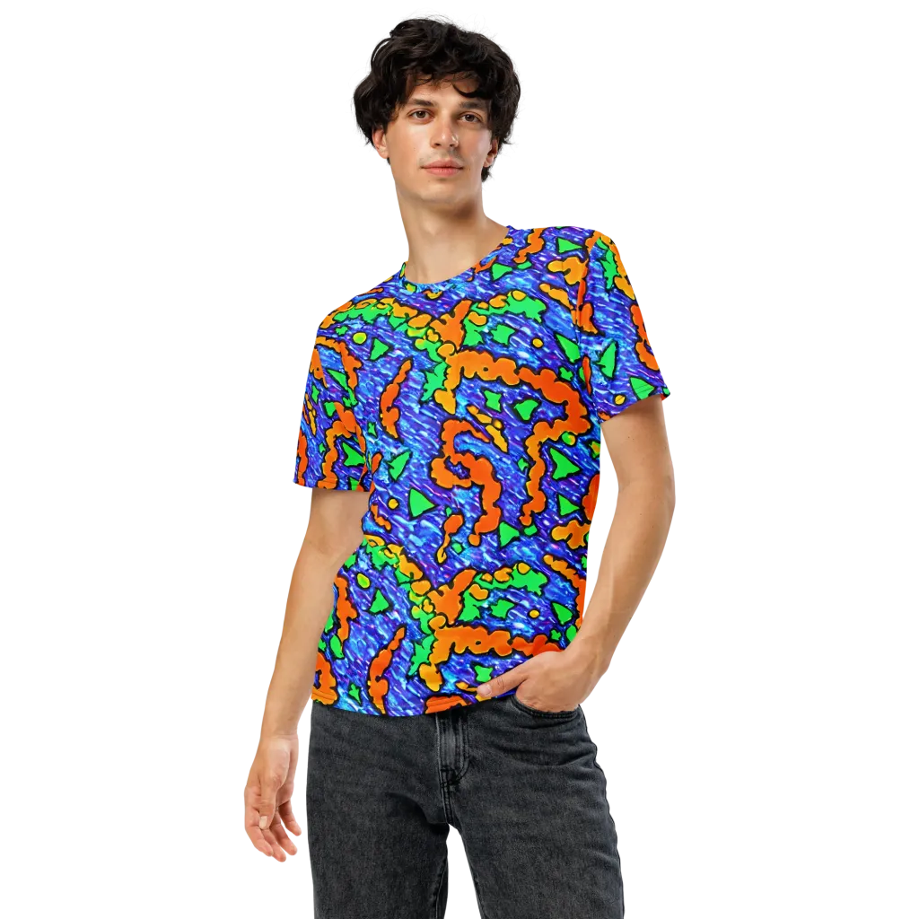 Azure Anarchy on Men's Crew Neck T-Shirt — Front
