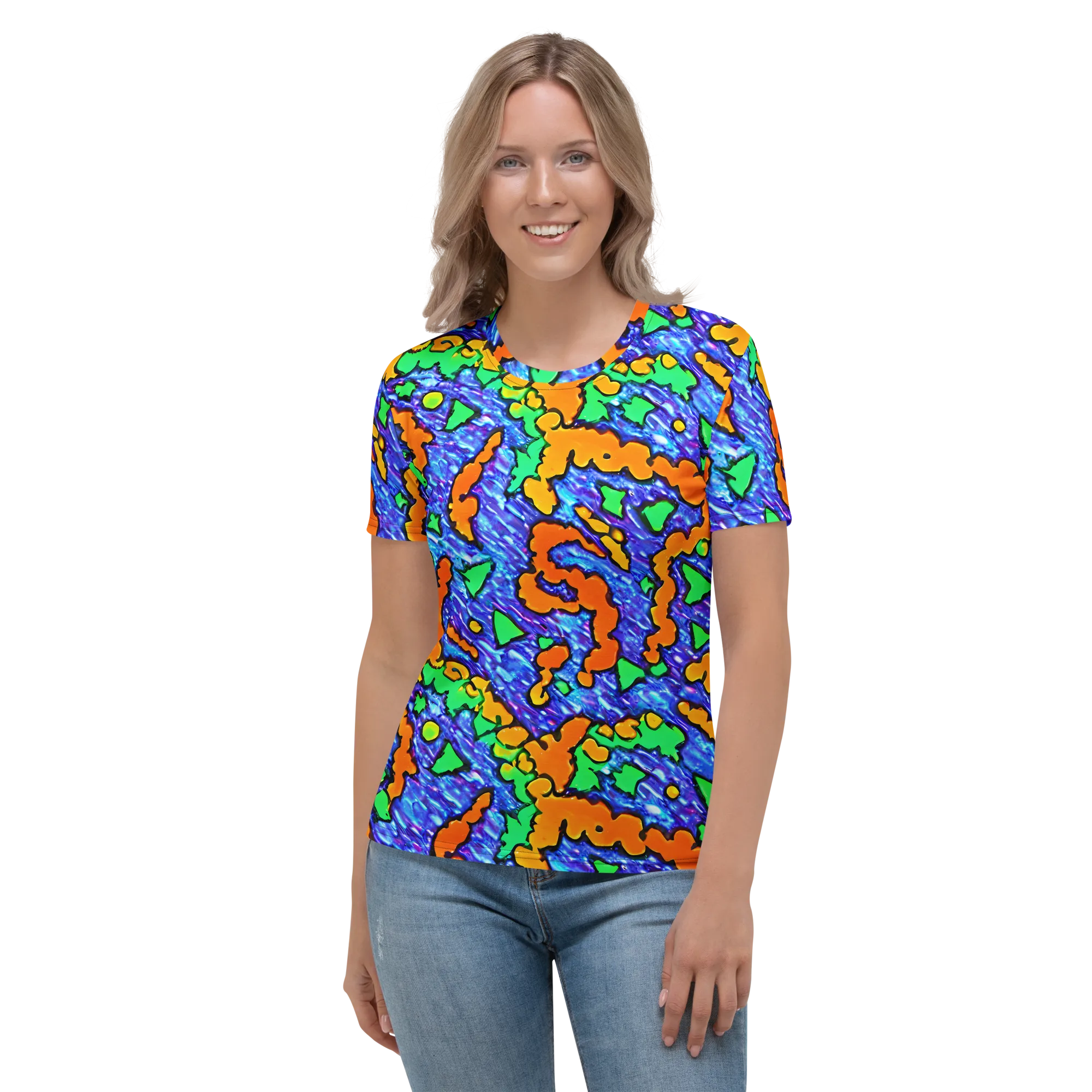 Azure Anarchy on Women's Crew Neck T-Shirt — Front