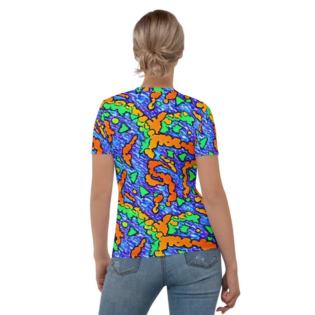 Azure Anarchy on Women's Crew Neck T-Shirt — Back