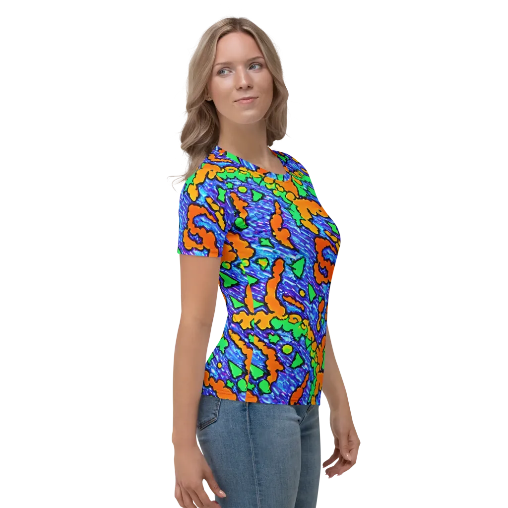 Azure Anarchy on Women's Crew Neck T-Shirt — Right